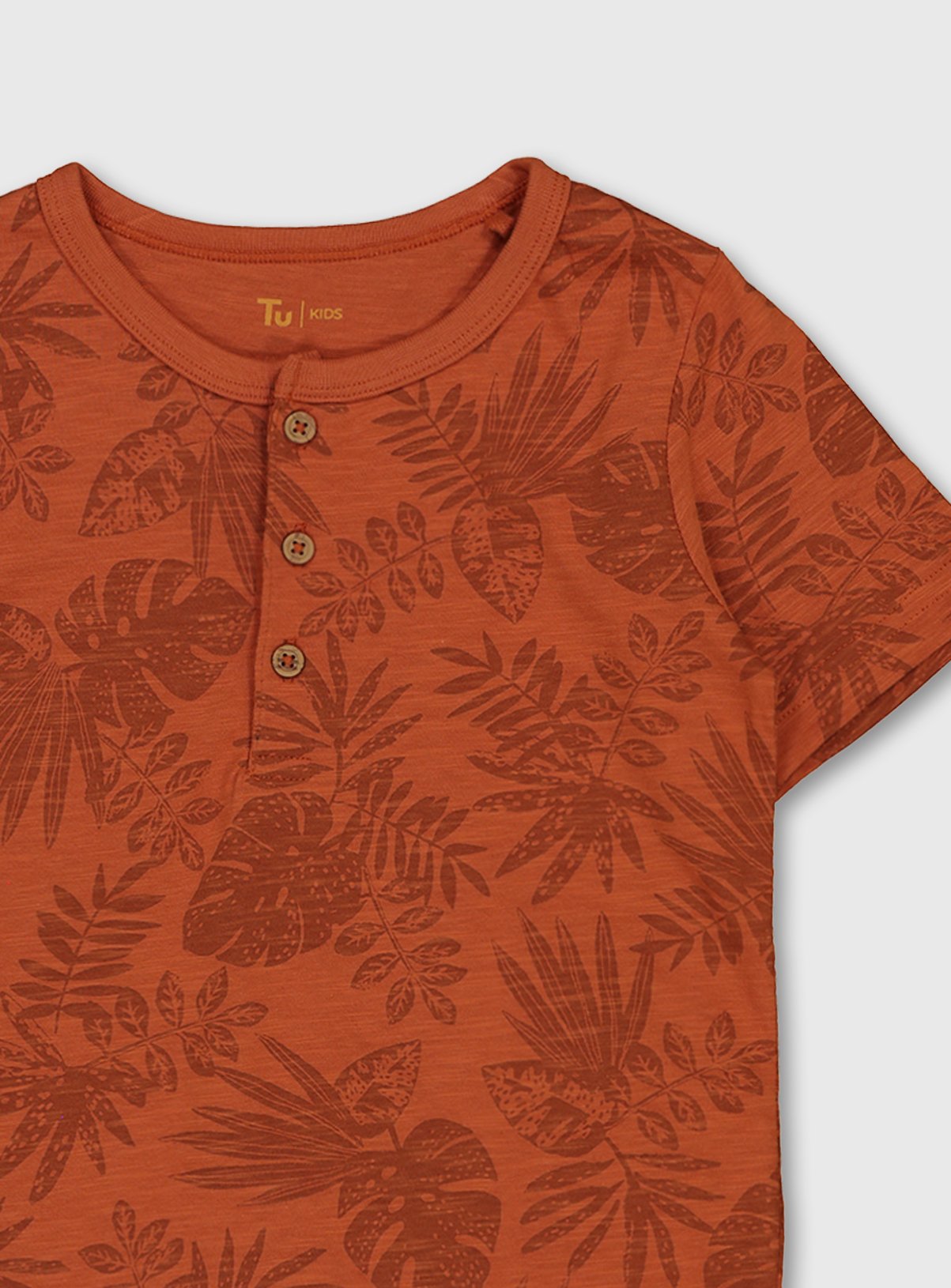 Leaf Print Grandad T-Shirt Review