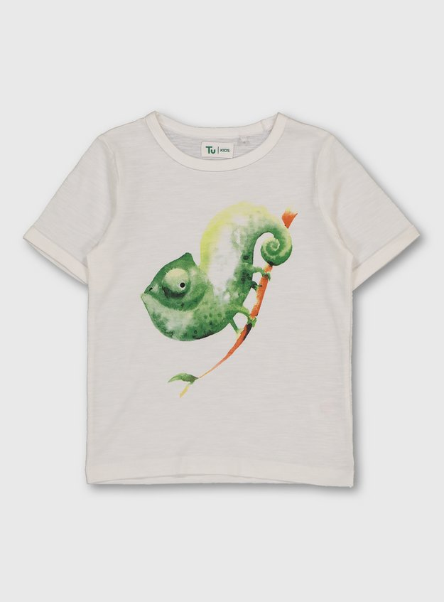 Womens Green Chameleon Short-Sleeve Crewneck T-Shirt Print Tees Shirt Short Sleeve T Shirt Blouse Tops