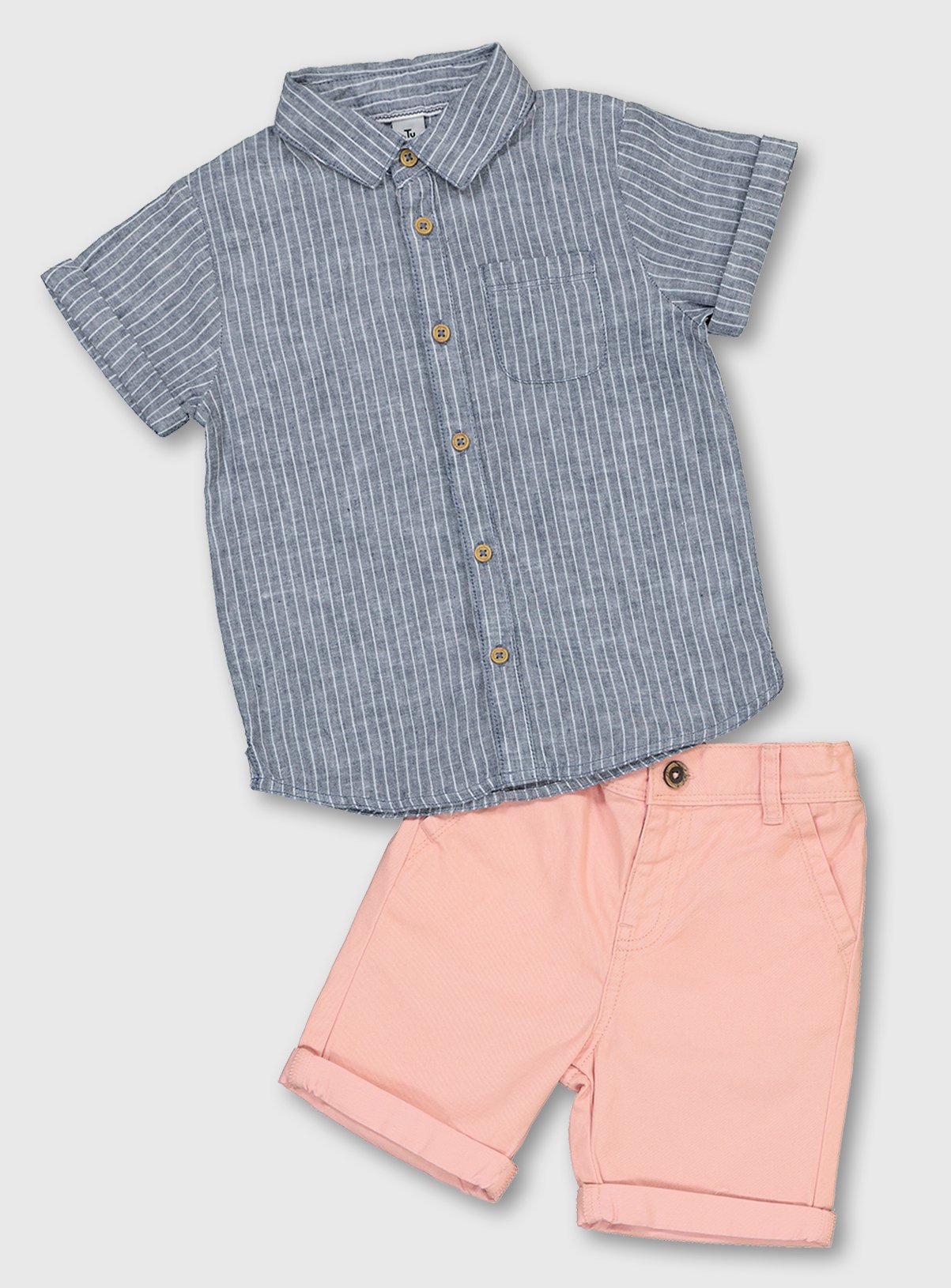 Stripe Linen-Rich Shirt & Pink Shorts Review