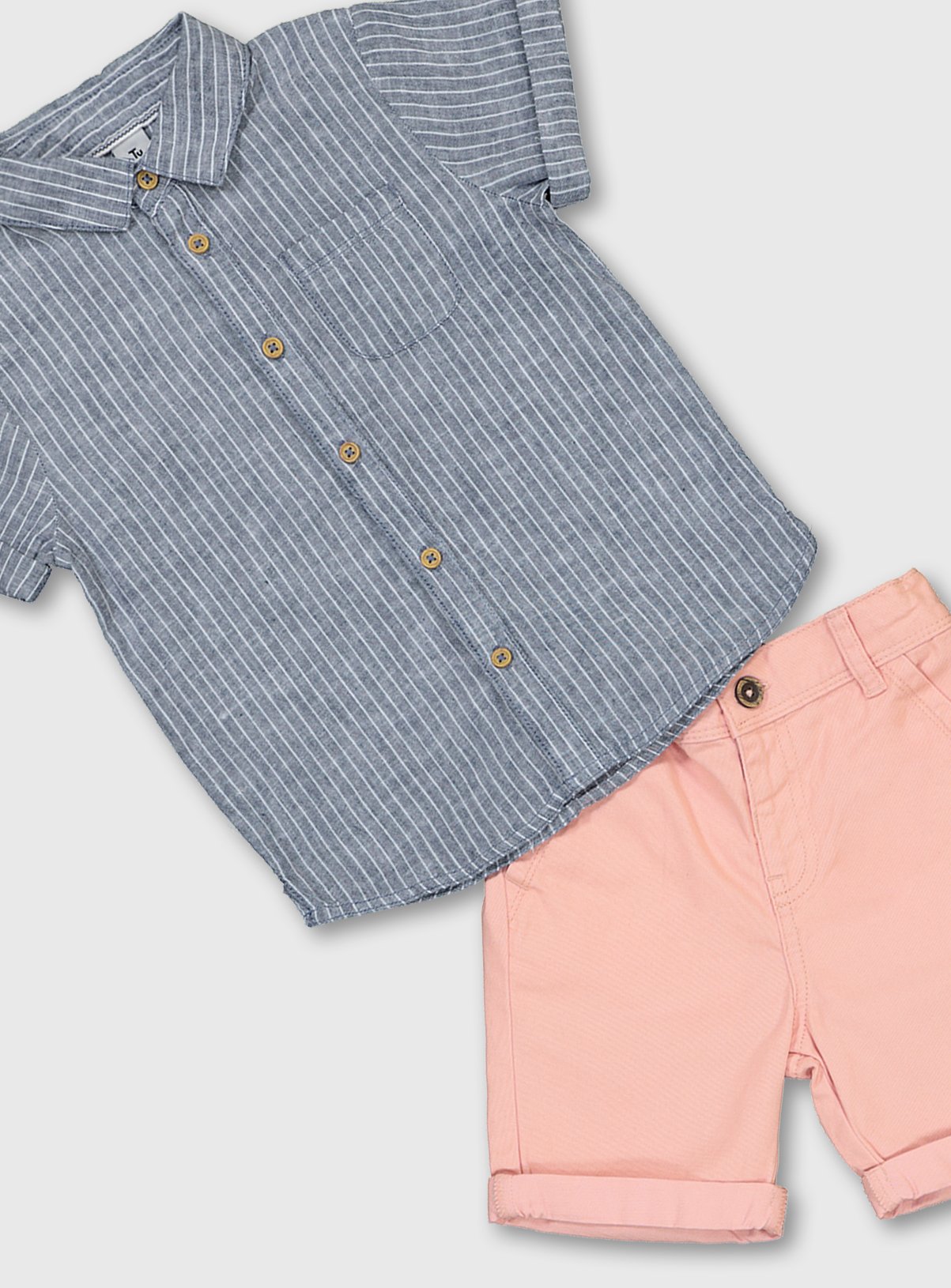 Stripe Linen-Rich Shirt & Pink Shorts Review