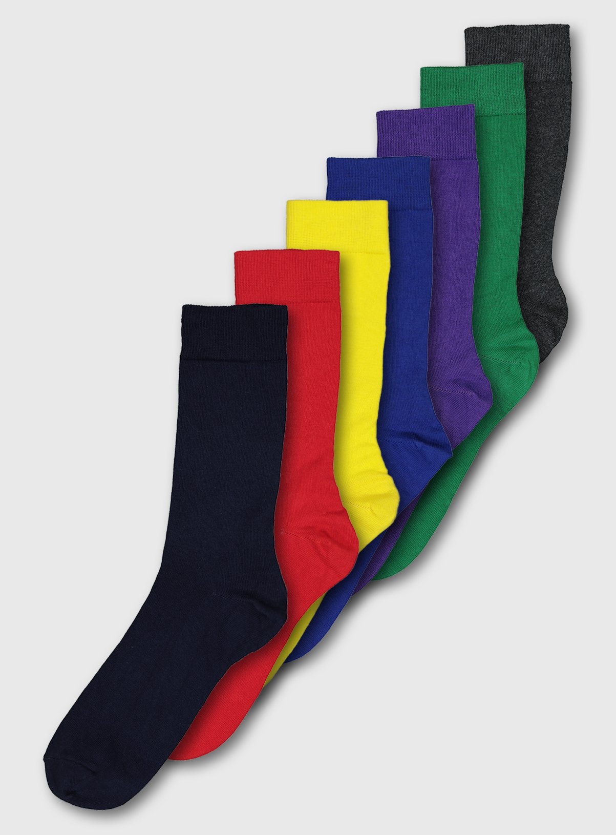 Multicoloured Bright Stay Fresh Socks 7 Pack Review