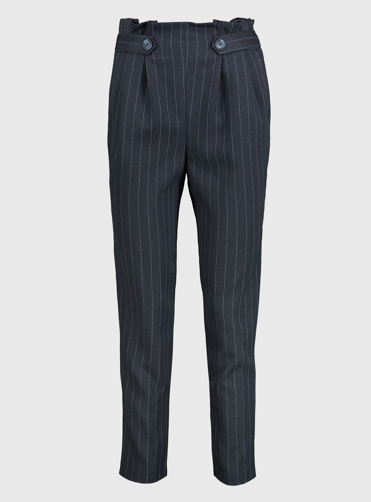 Navy Pinstripe Paperbag Waist Trousers Review