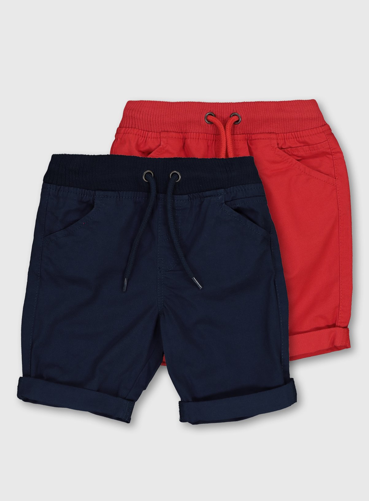 Red & Navy Twill Shorts 2 Pack Review