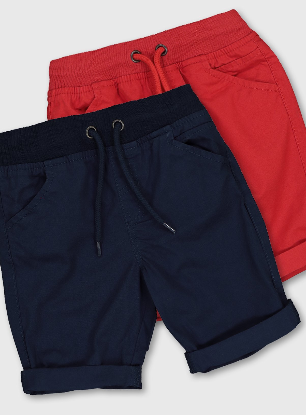 Red & Navy Twill Shorts 2 Pack Review