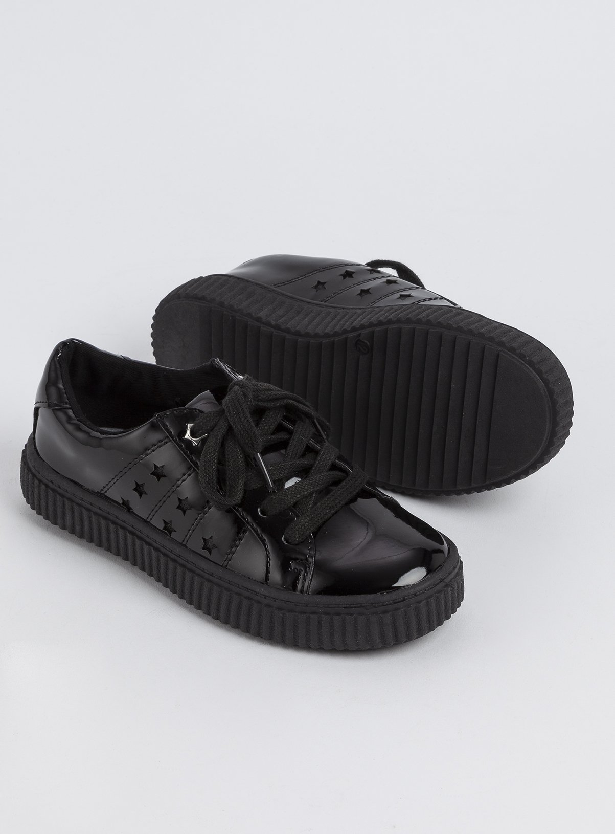 infant black school shoes