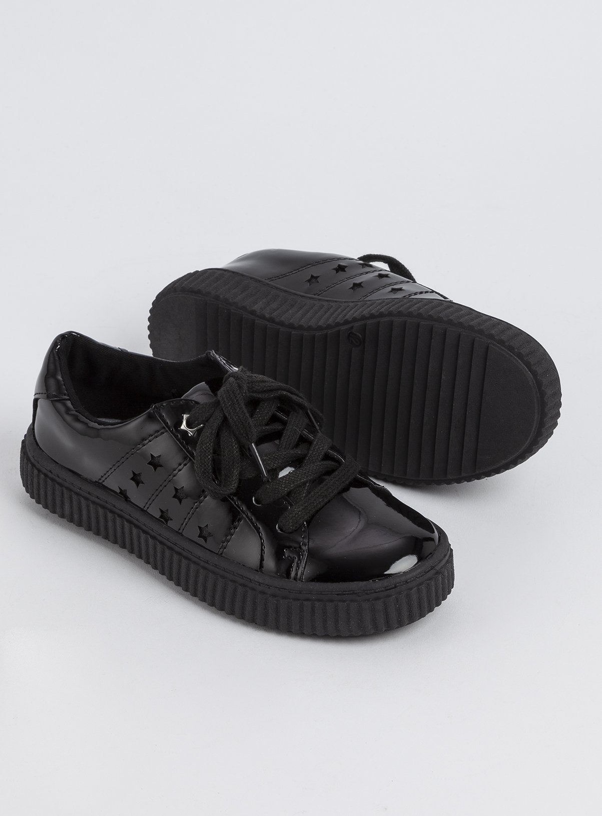 girls lace up school shoes