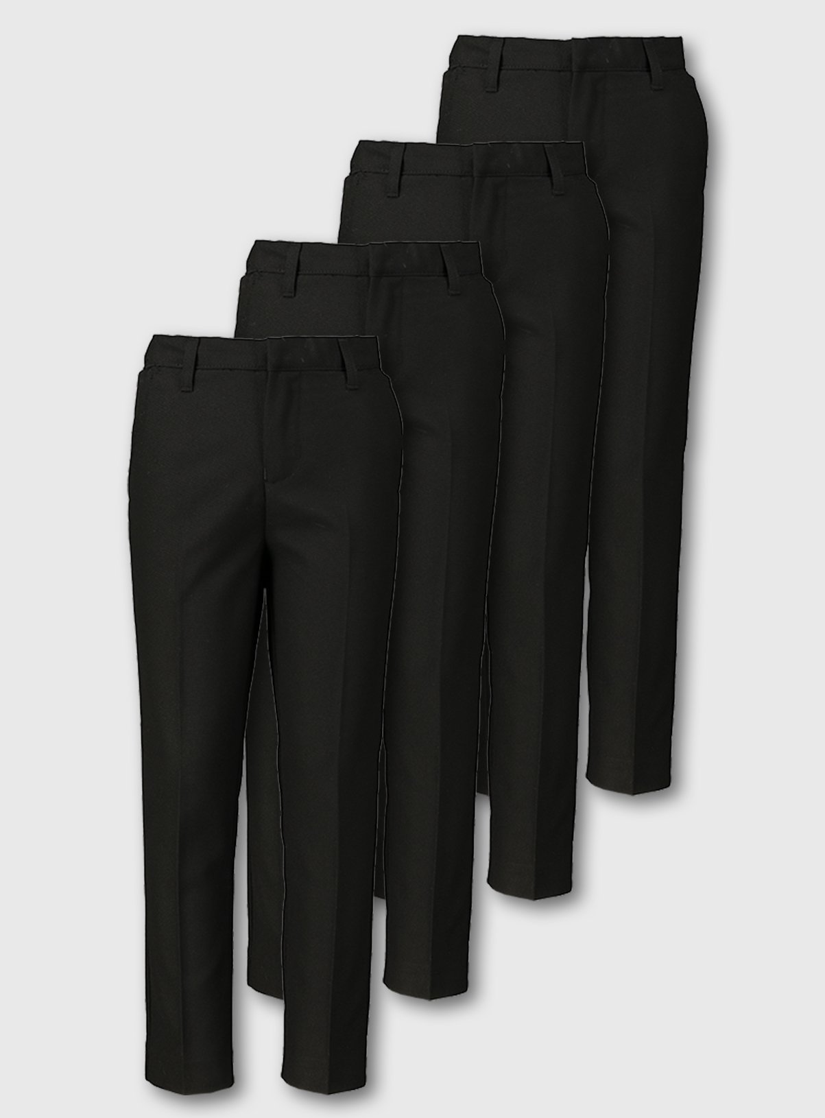 boys black skinny leg trousers