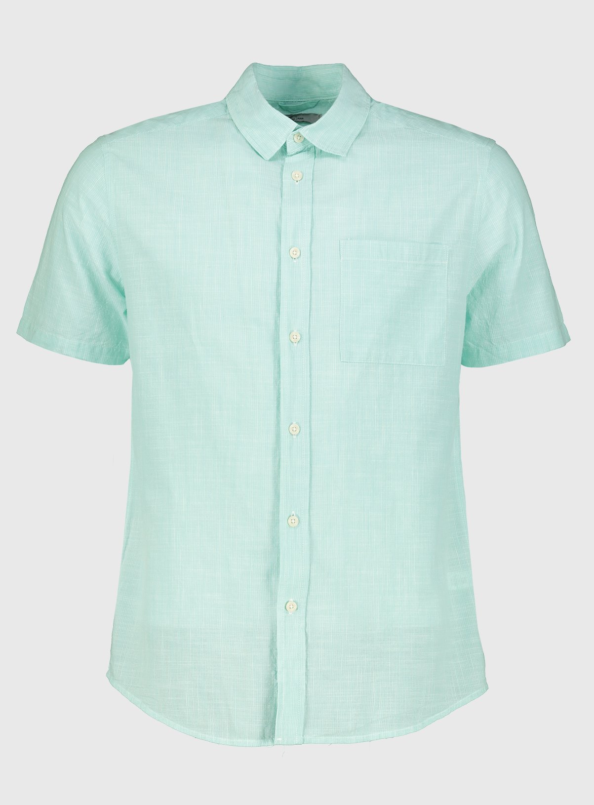 Spearmint Textured Regular Fit Short Sleeve Shirt Review