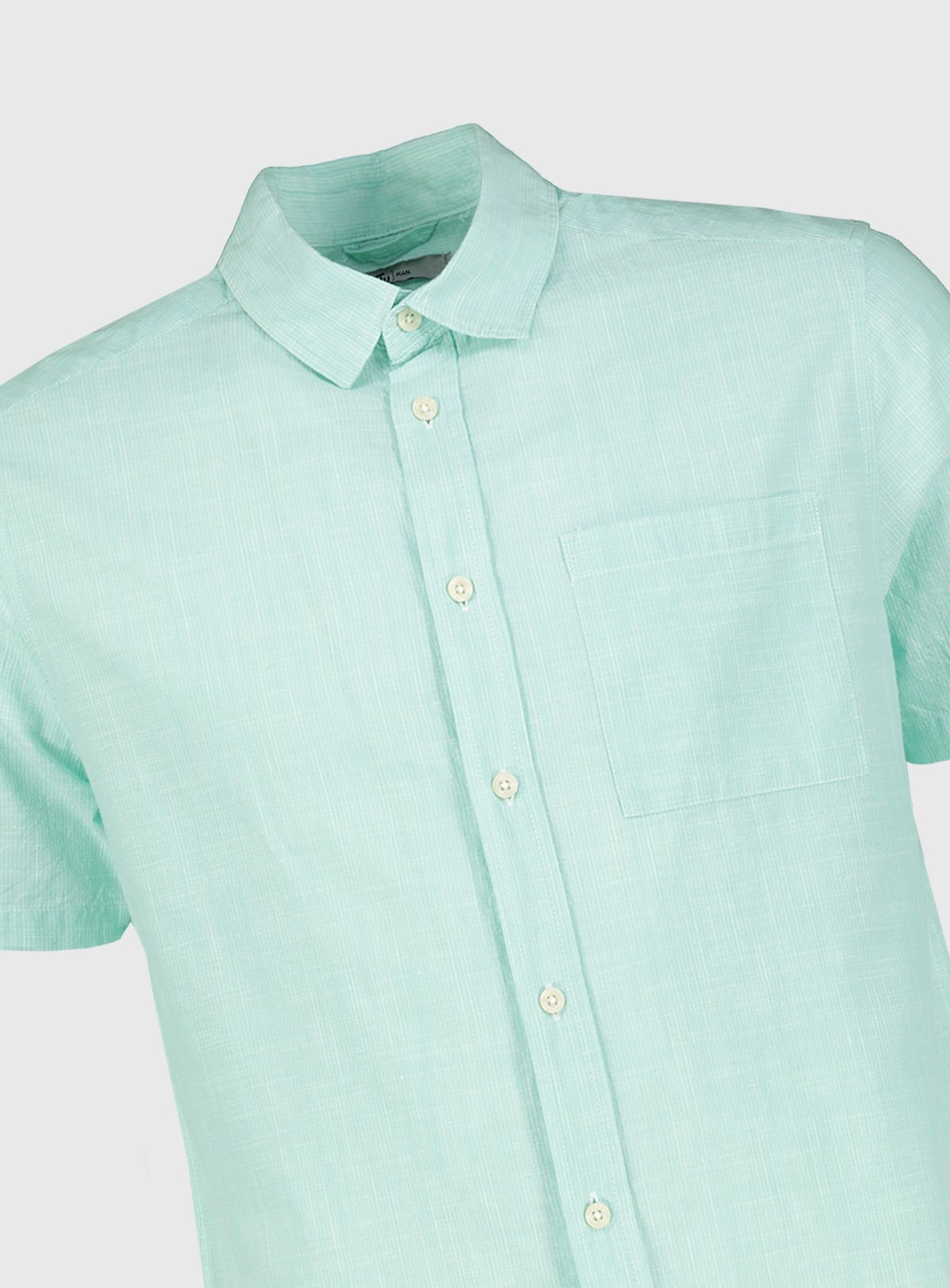 Spearmint Textured Regular Fit Short Sleeve Shirt Review