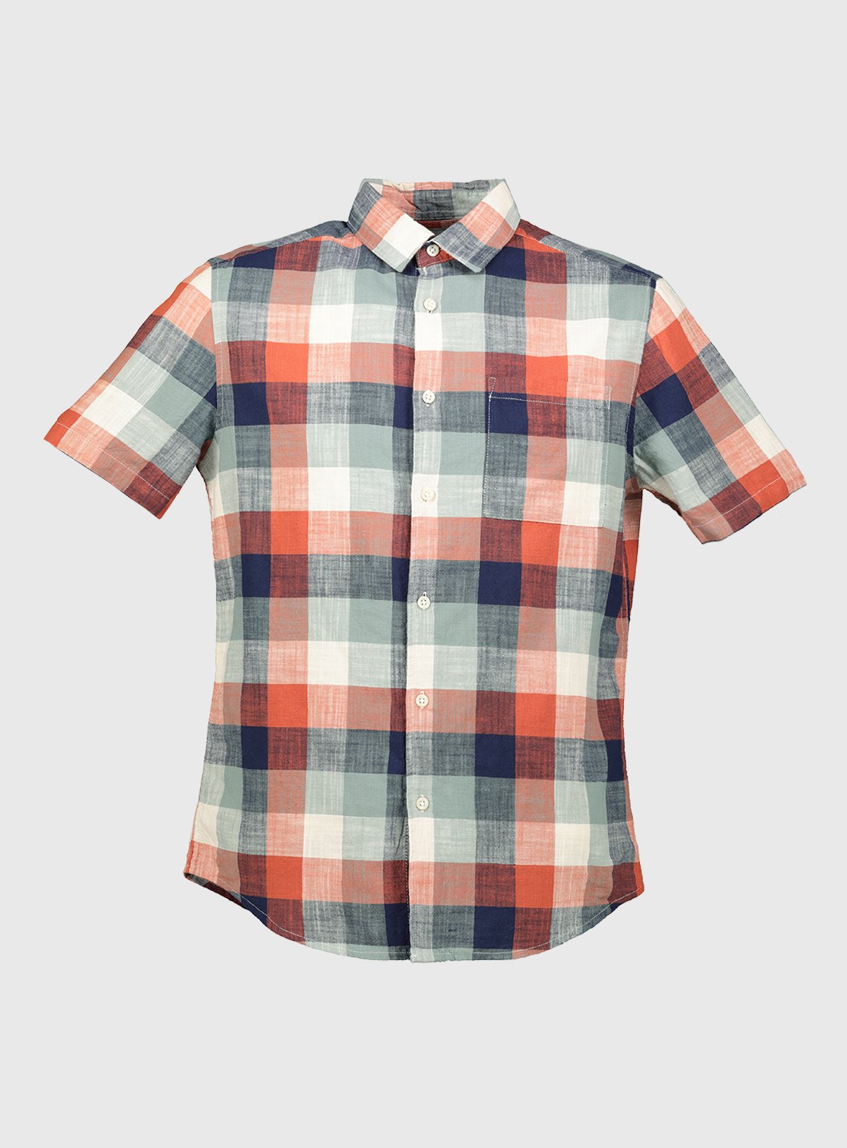 Orange & Blue Check Regular Fit Shirt Review