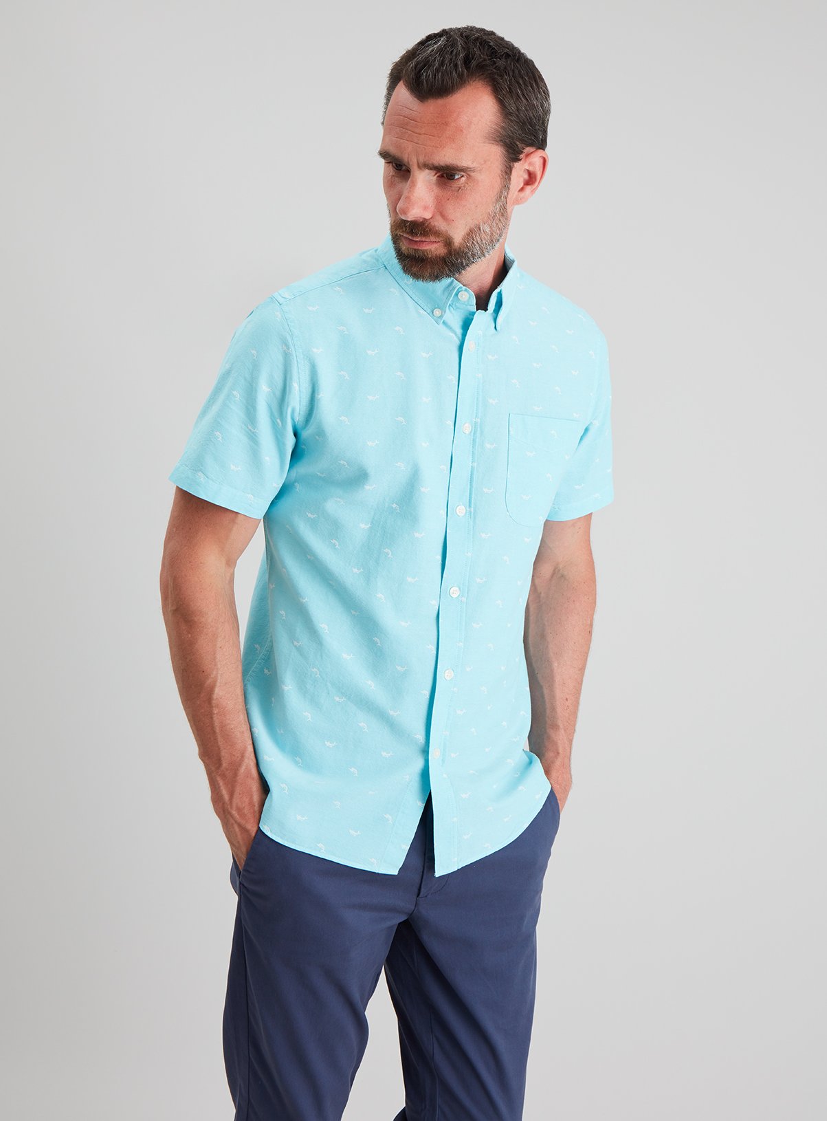 Swordfish Print Slim Fit Oxford Shirt Review