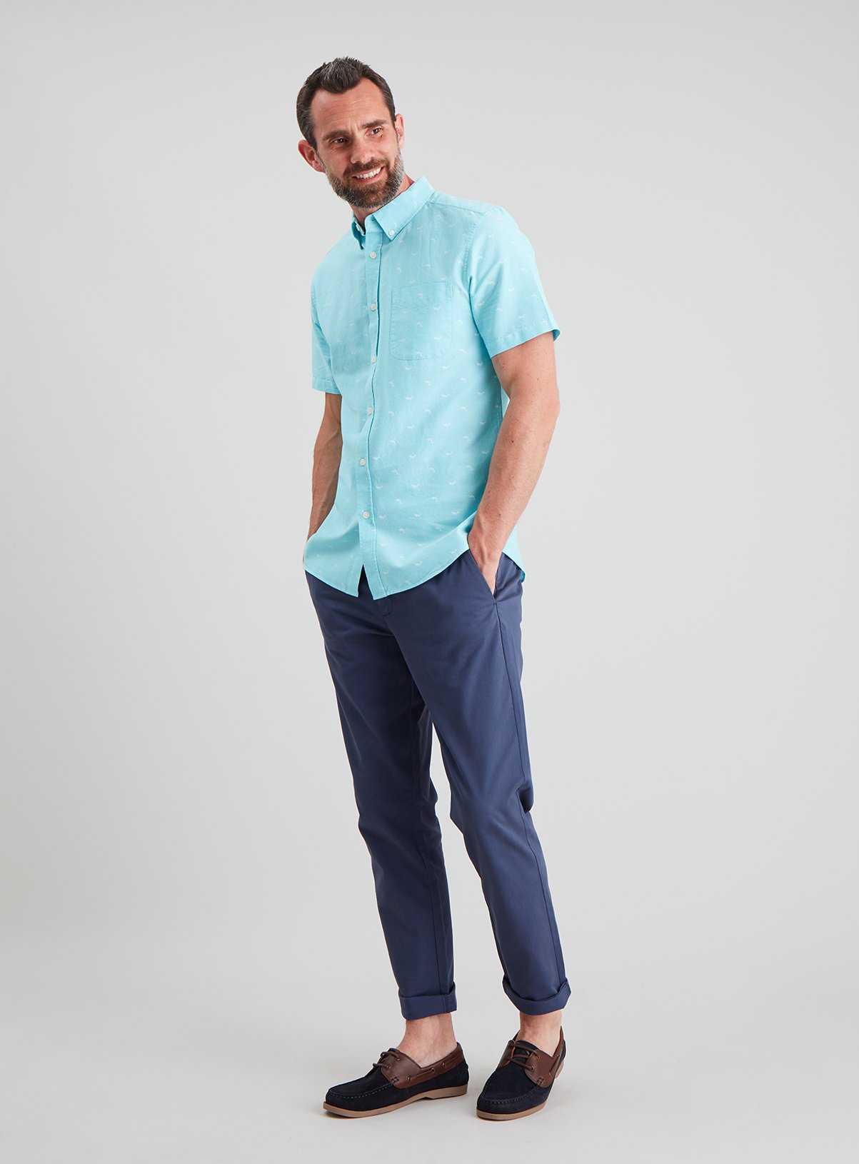 Swordfish Print Slim Fit Oxford Shirt Review