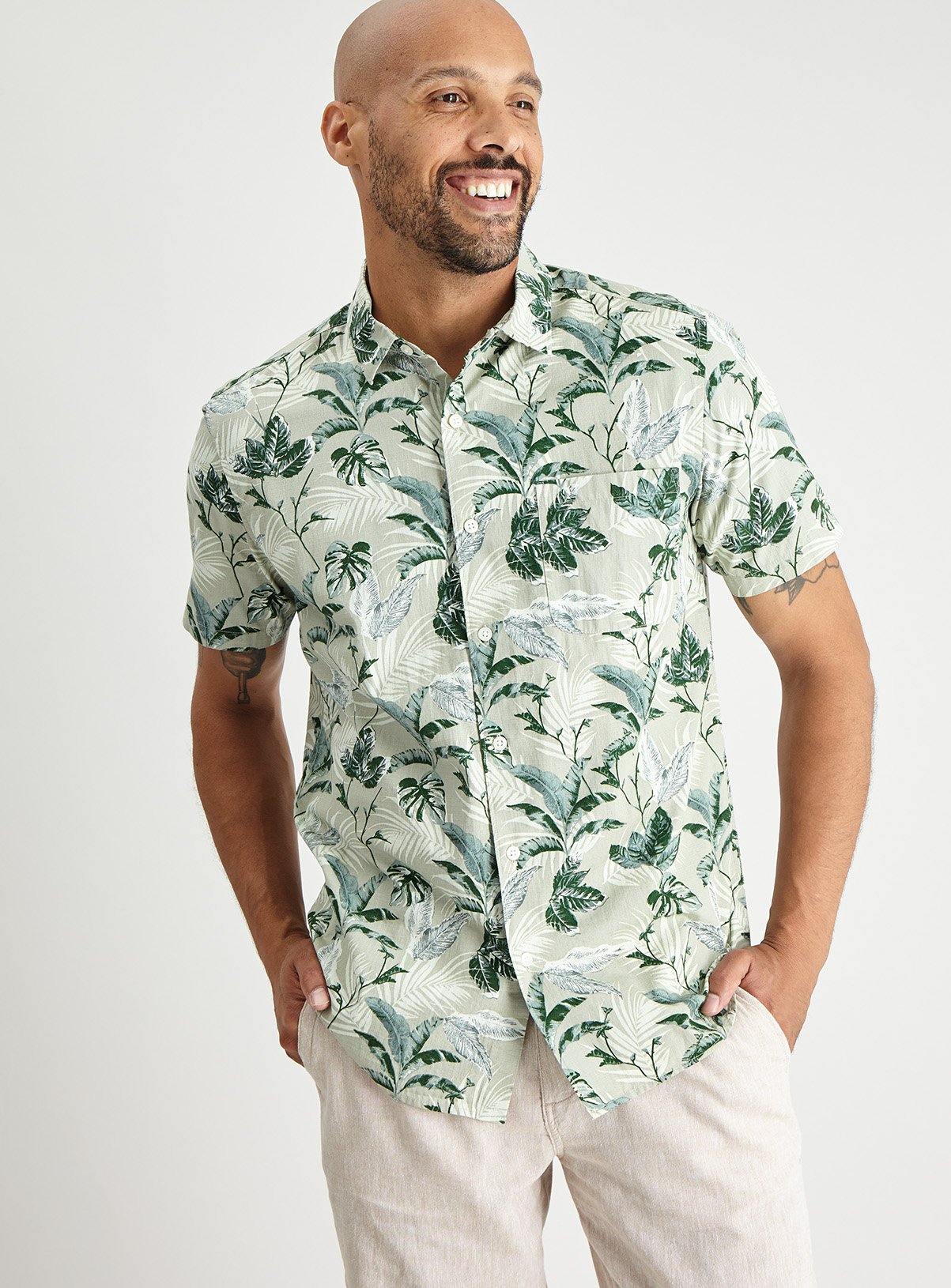 Leaf Print Regular Fit Shirt Review