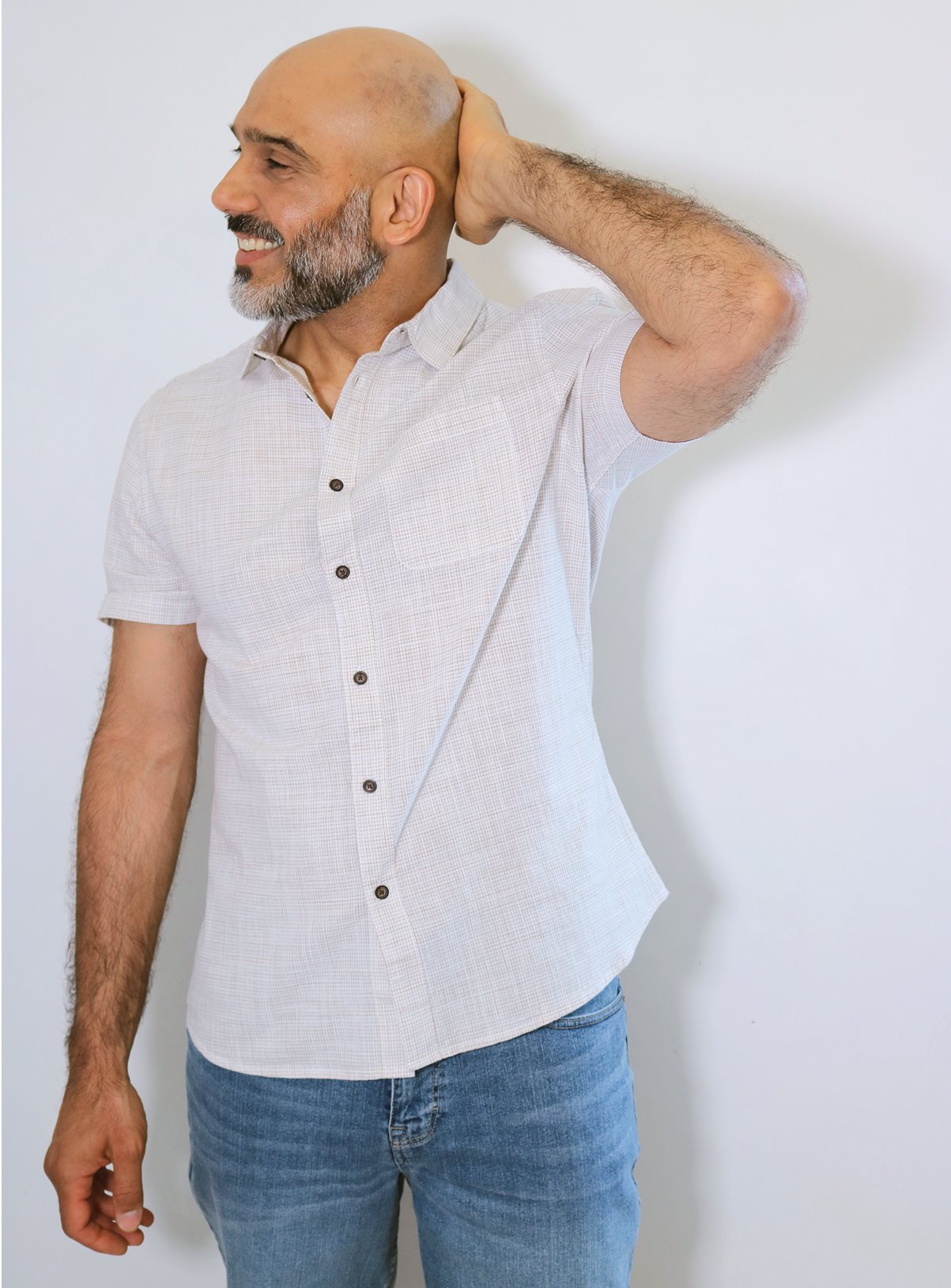 Stone Grid Check Regular Fit Shirt Review