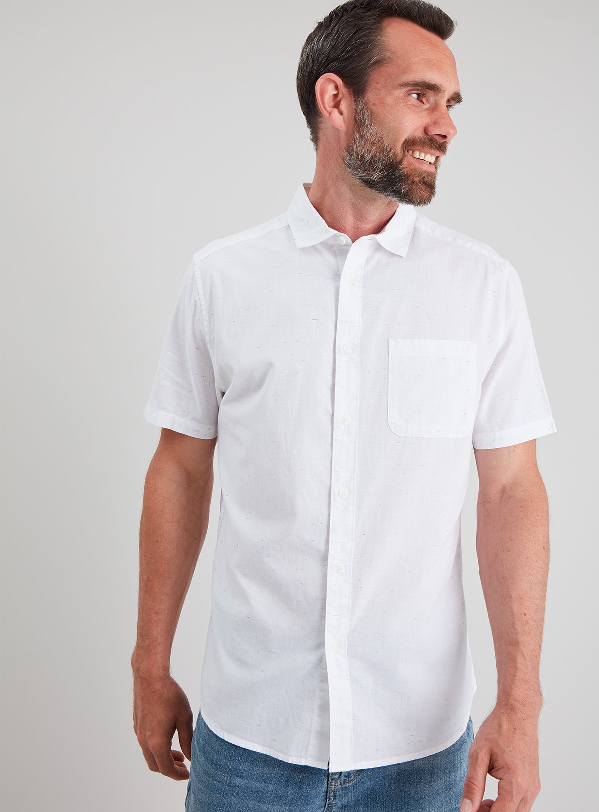 White Nep Regular Fit Short Sleeve Shirt Review