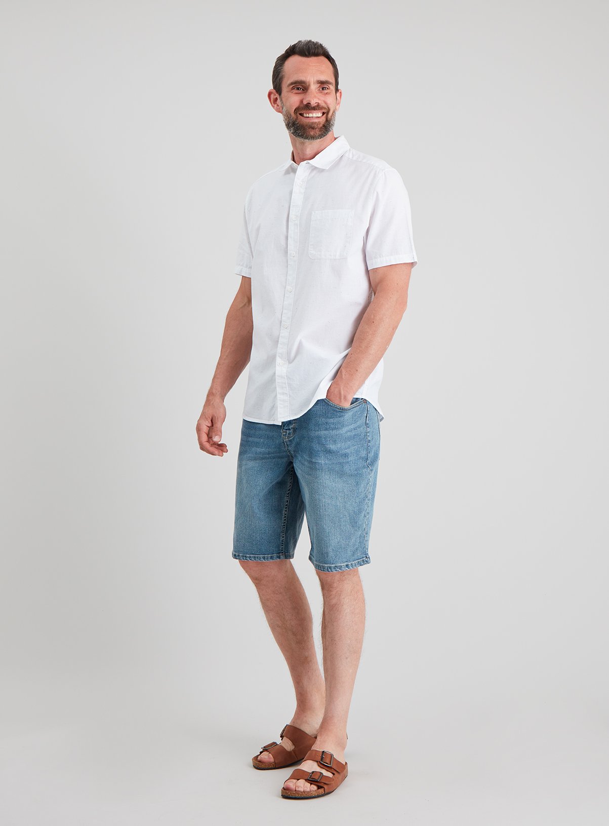 White Nep Regular Fit Short Sleeve Shirt Review