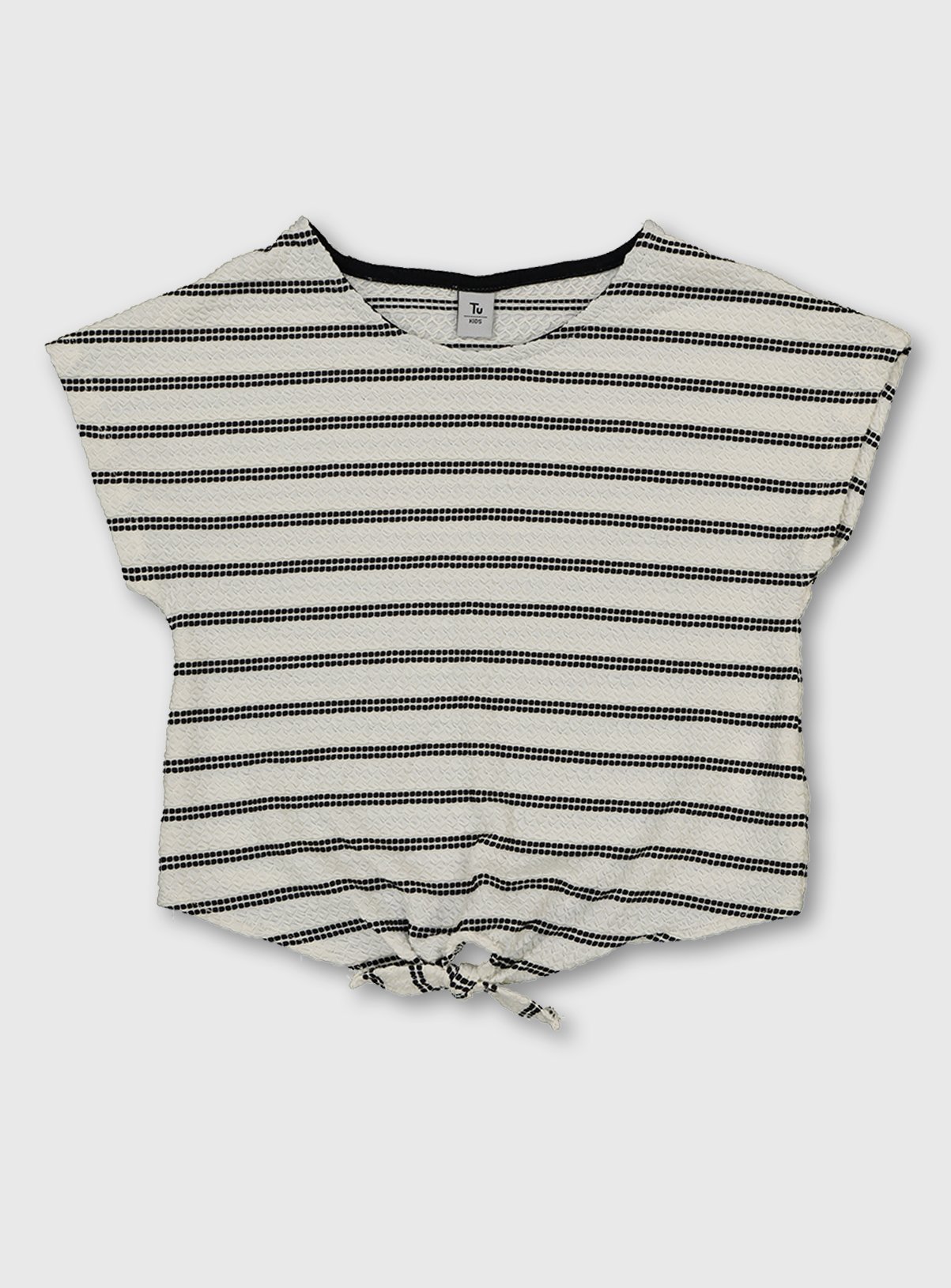 Textured Stripe Tie Front T-Shirt Review