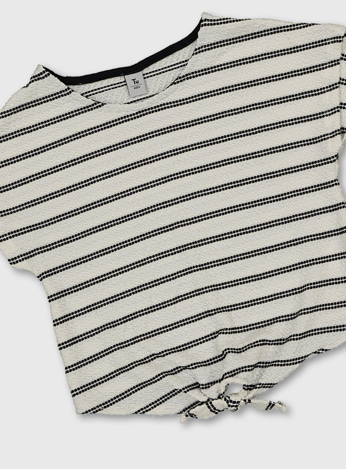 Textured Stripe Tie Front T-Shirt Review