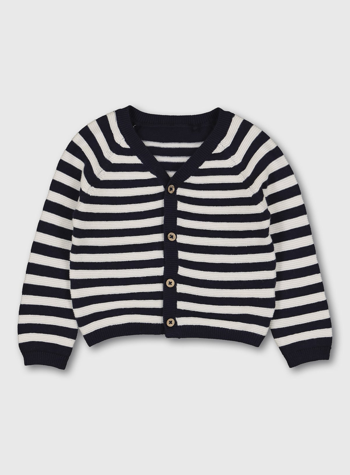 Navy & White Stripe Button Cardigan Review