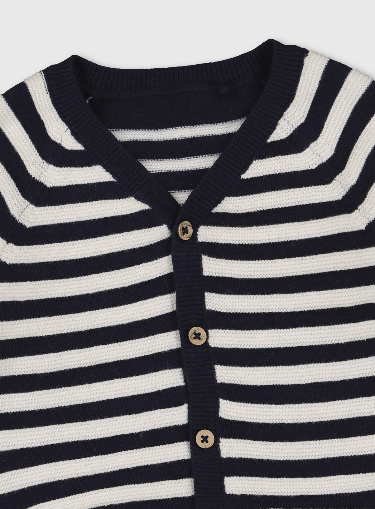 Navy & White Stripe Button Cardigan Review