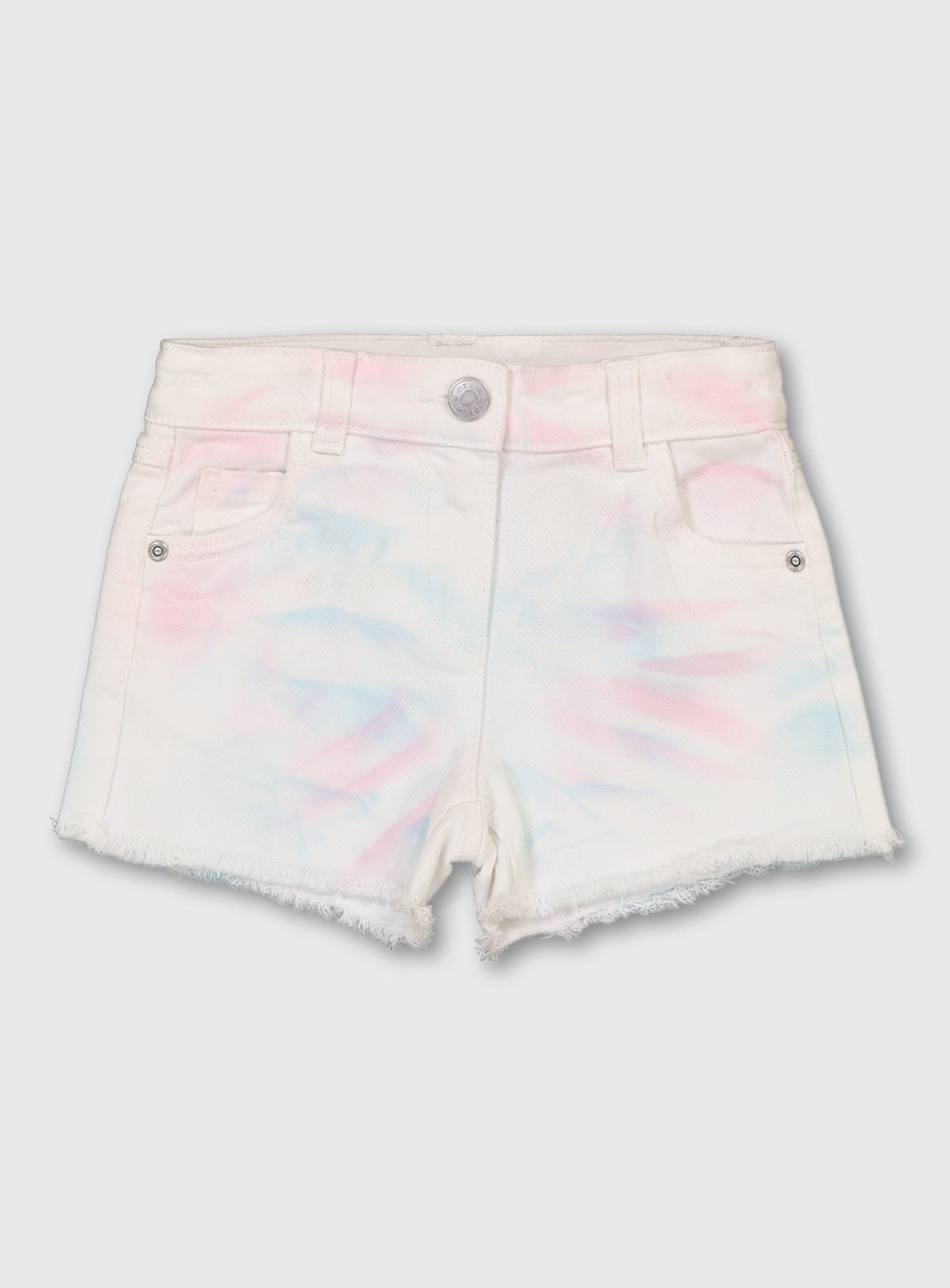 White Denim Tie Dye Shorts Review