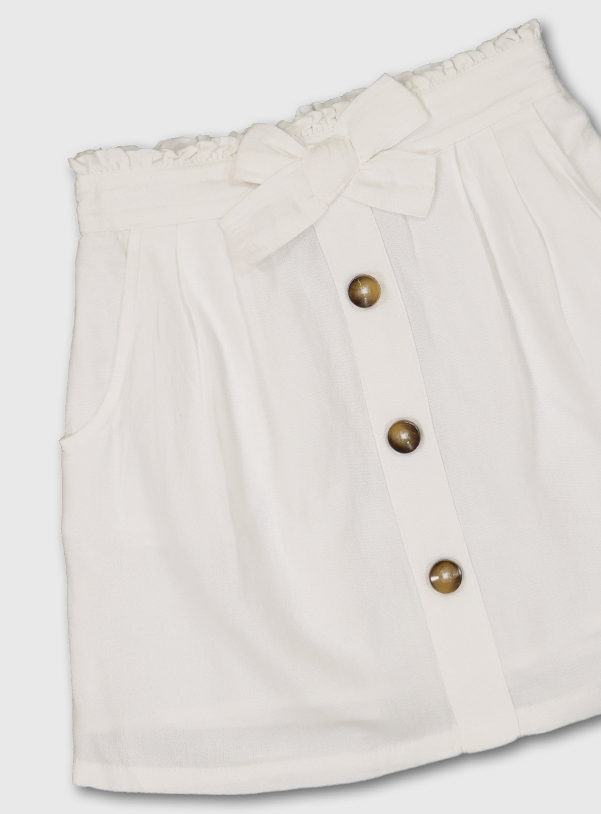 White Button Detail Skirt Review