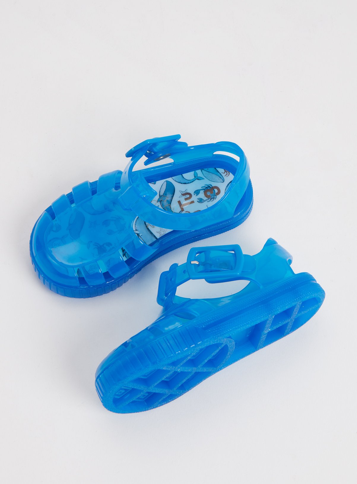 blue jelly sandals