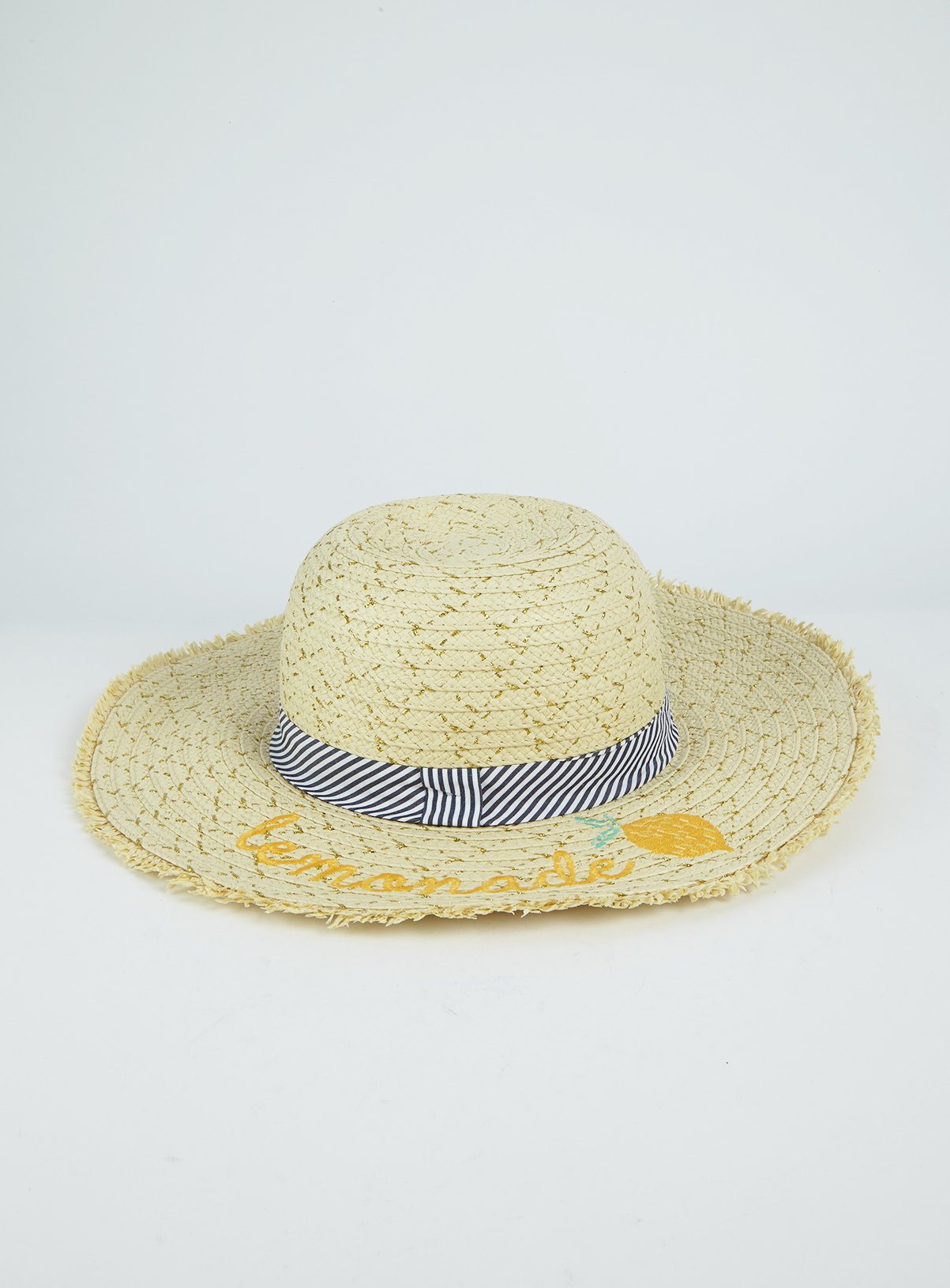 cream floppy hat