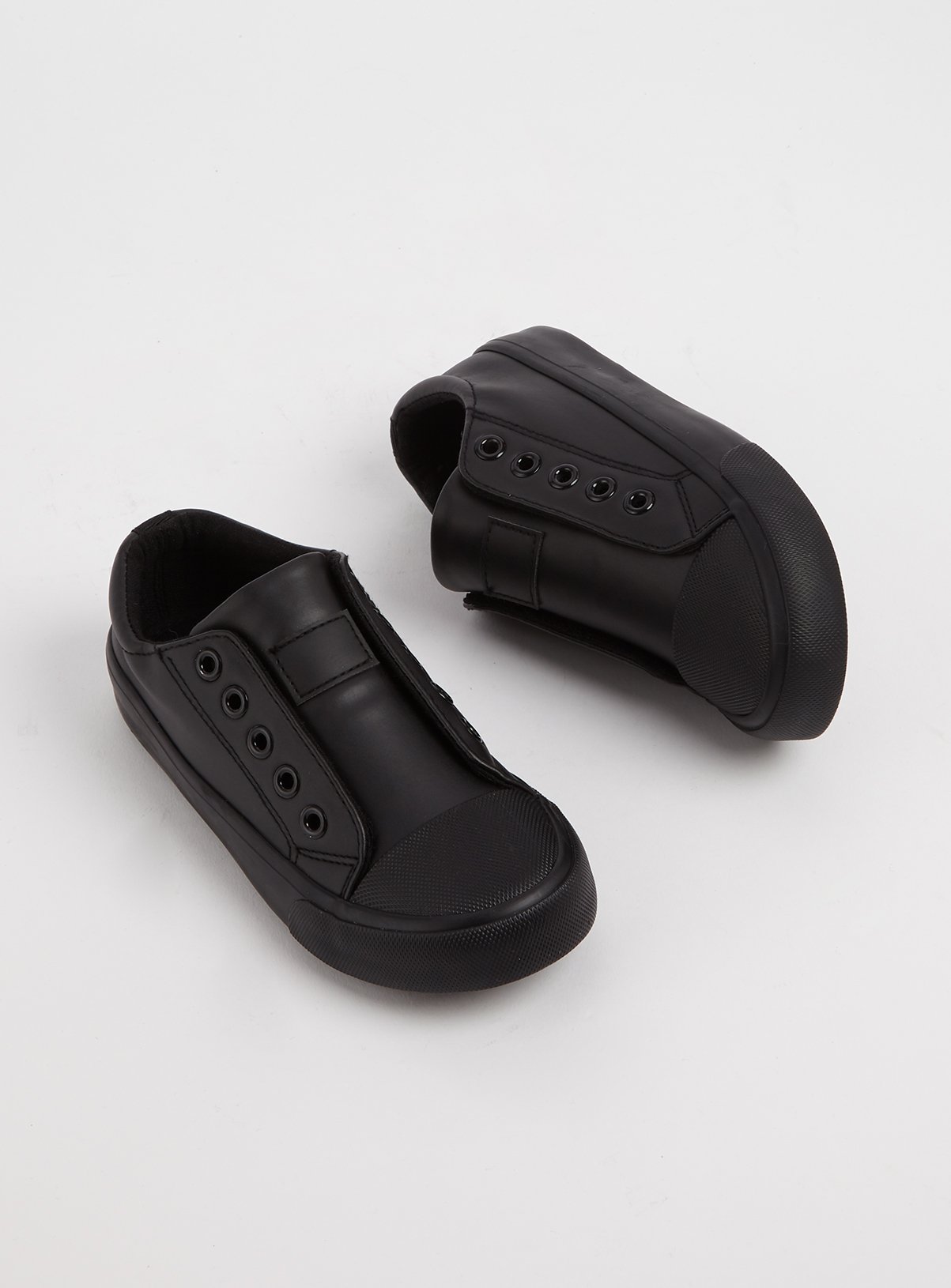 girls infant black trainers