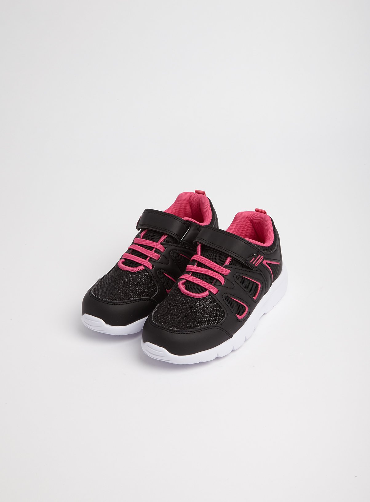 girls black and pink trainers