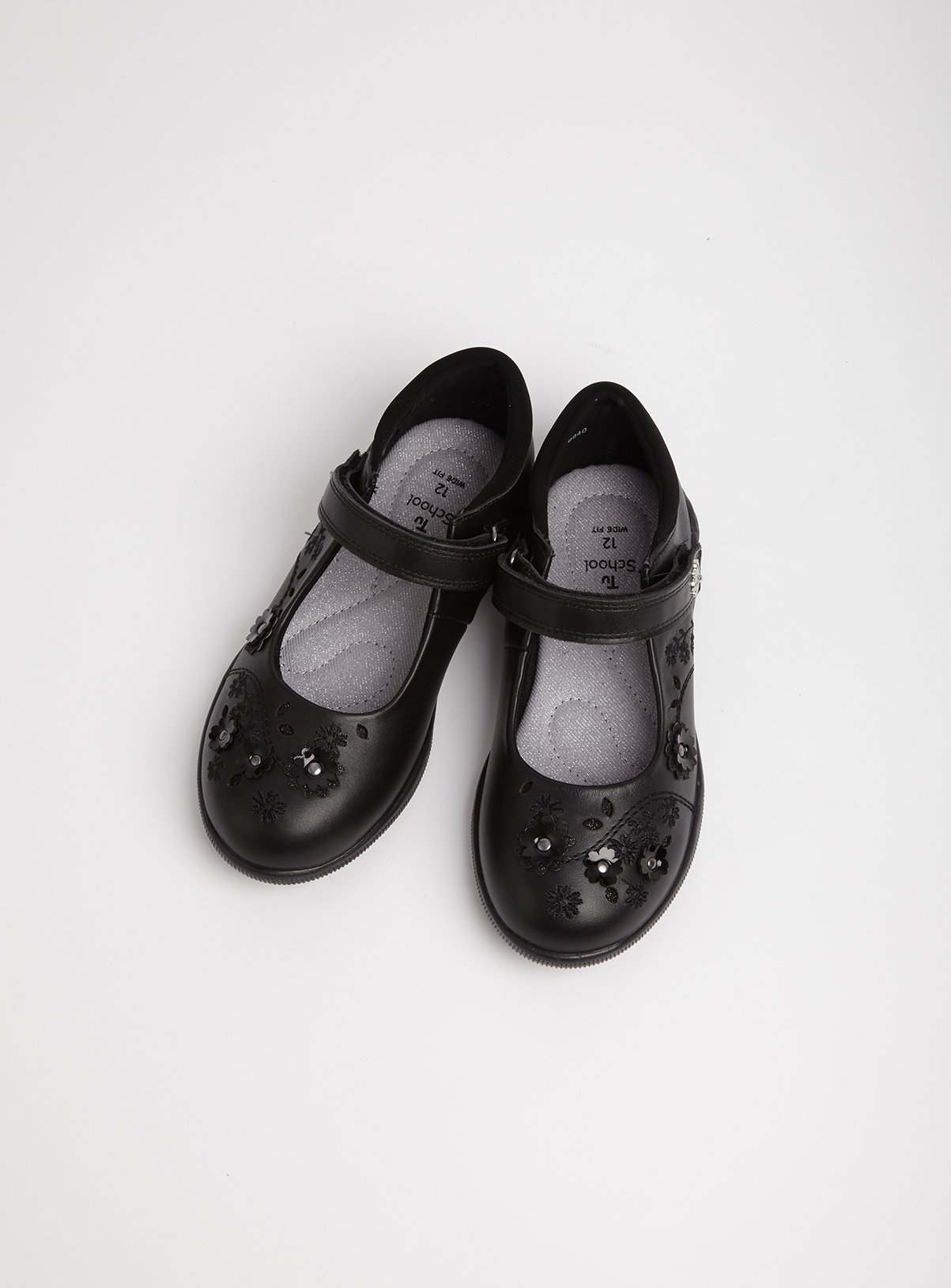 infant black school shoes