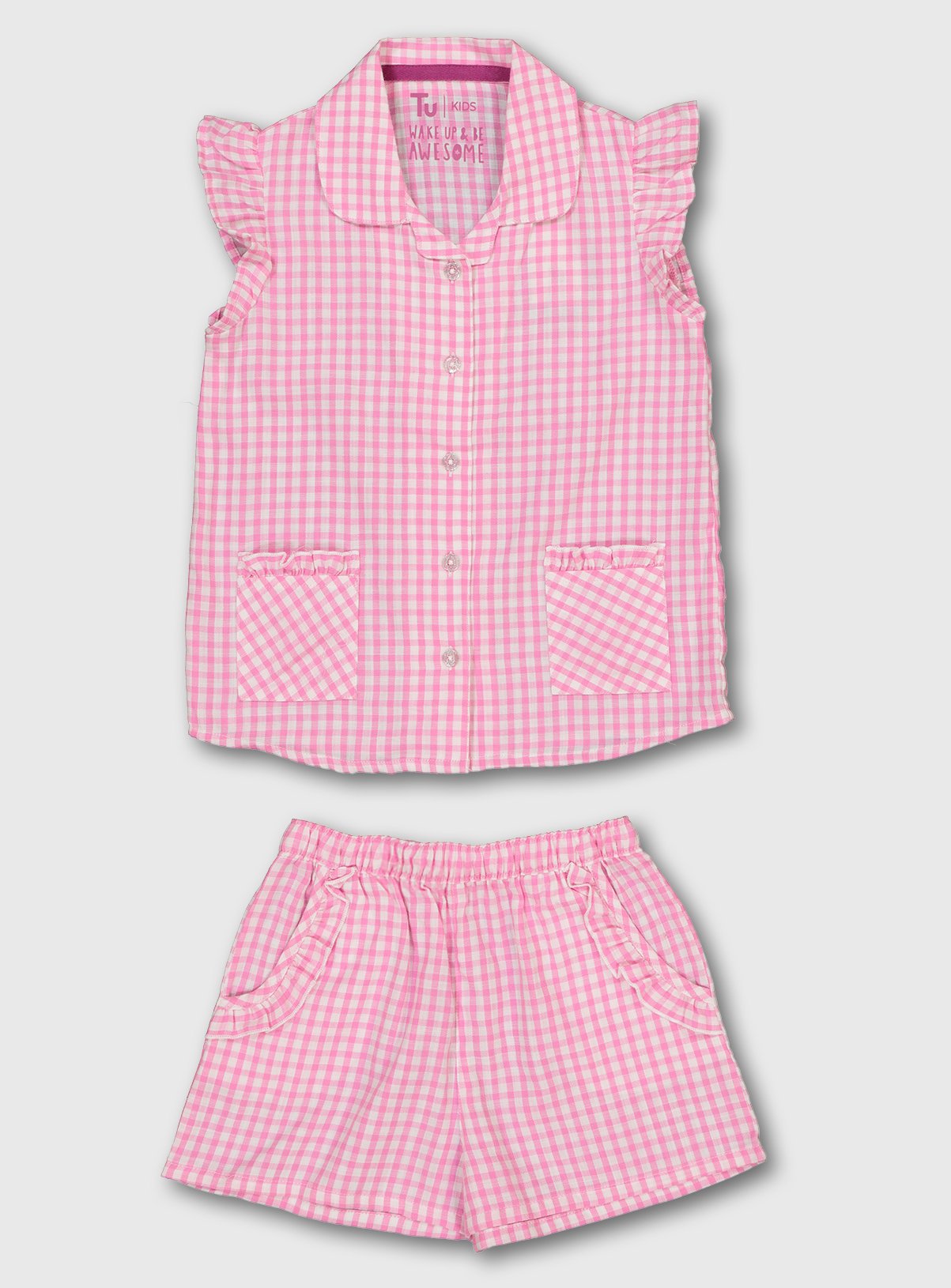 Pink Gingham Woven Shortie Pyjamas Review