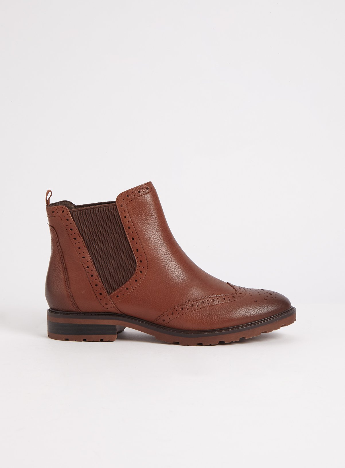 Sole Comfort Brown Leather Chelsea Brogue Ankle Boots Review