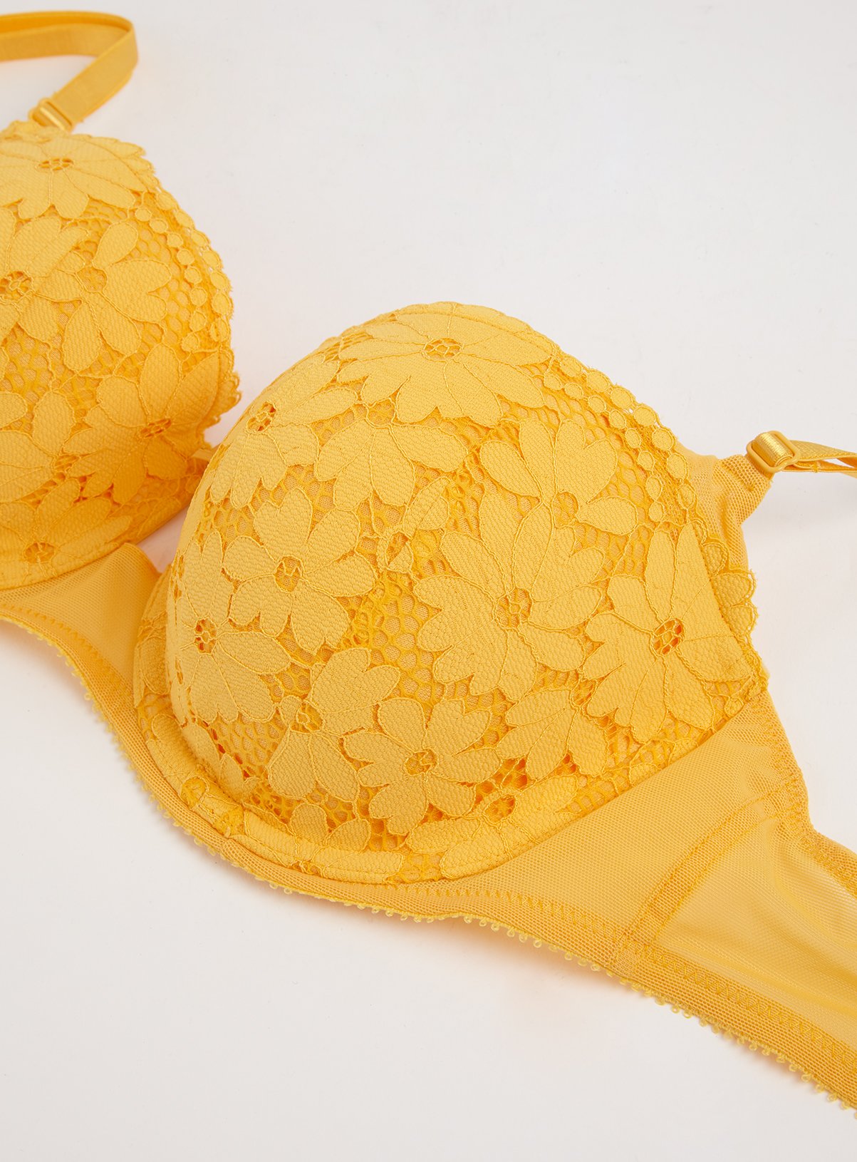 Yellow Daisy Lace Balcony Bra Review