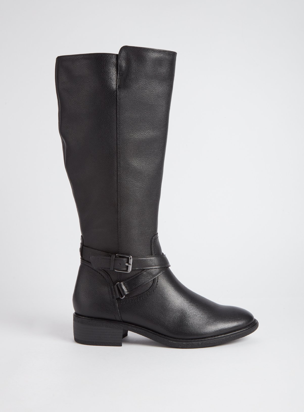 Sole Comfort Black Wide Calf Leather Riding Boots Review