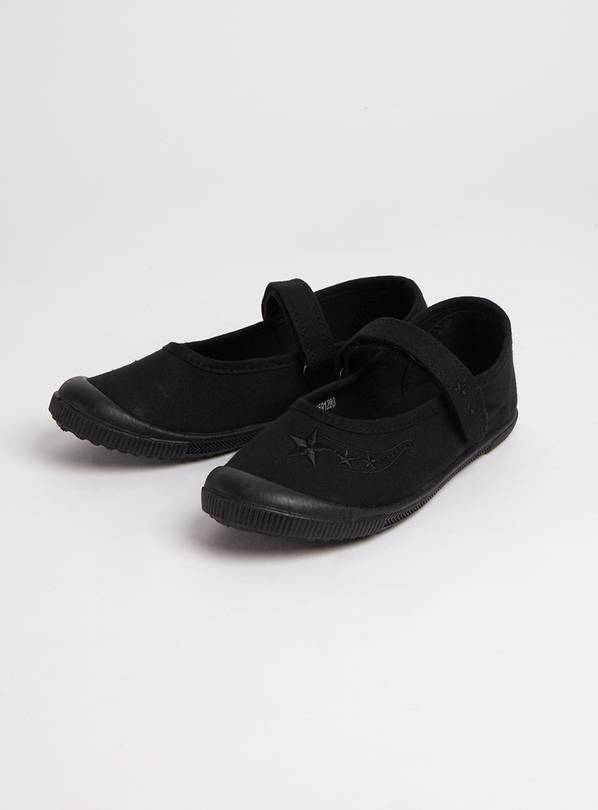 Black Mary Jane Micro-Fresh&reg; Plimsolls 5 Infant