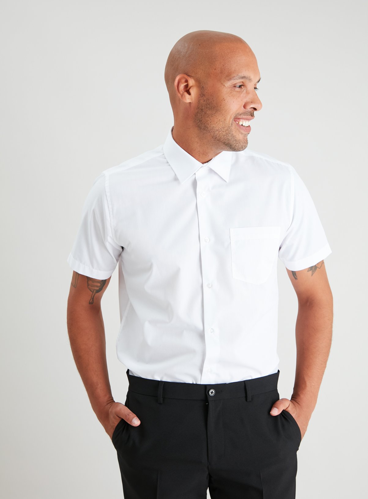 White Easy Iron Regular Fit Short Sleeve Shirt 2 Pack Review