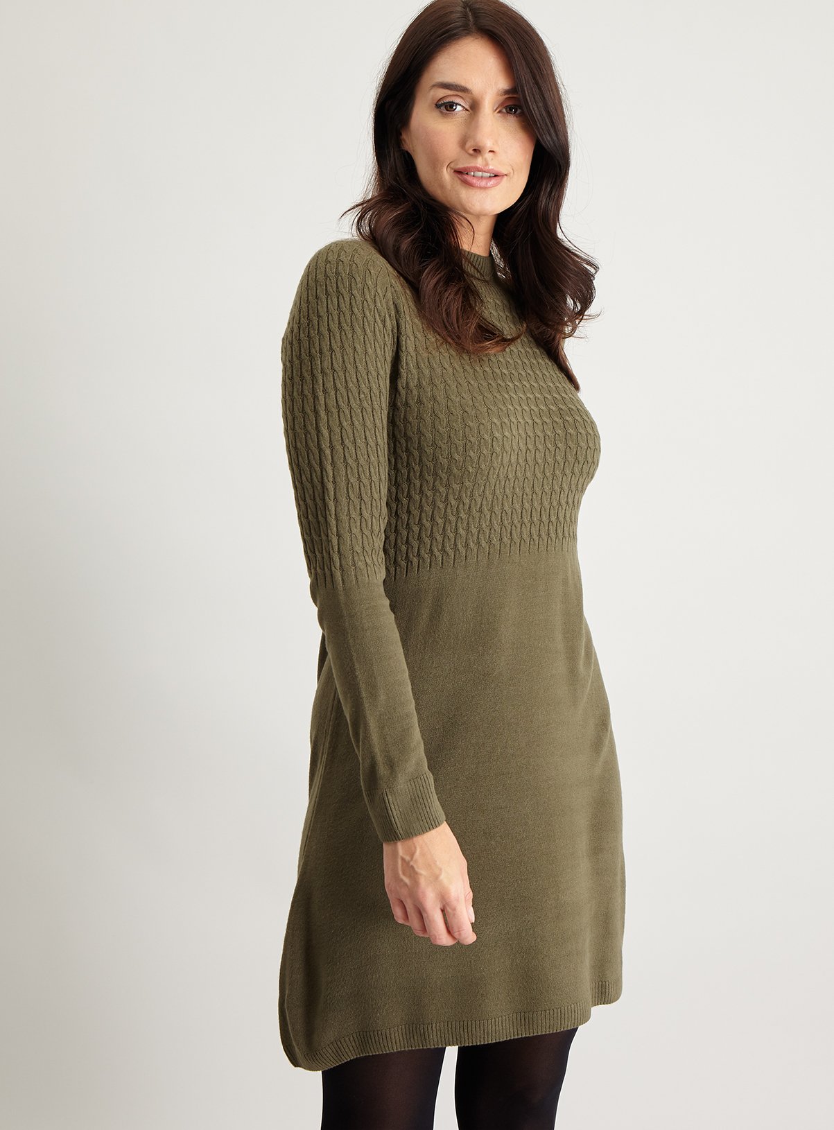 khaki jumper dress