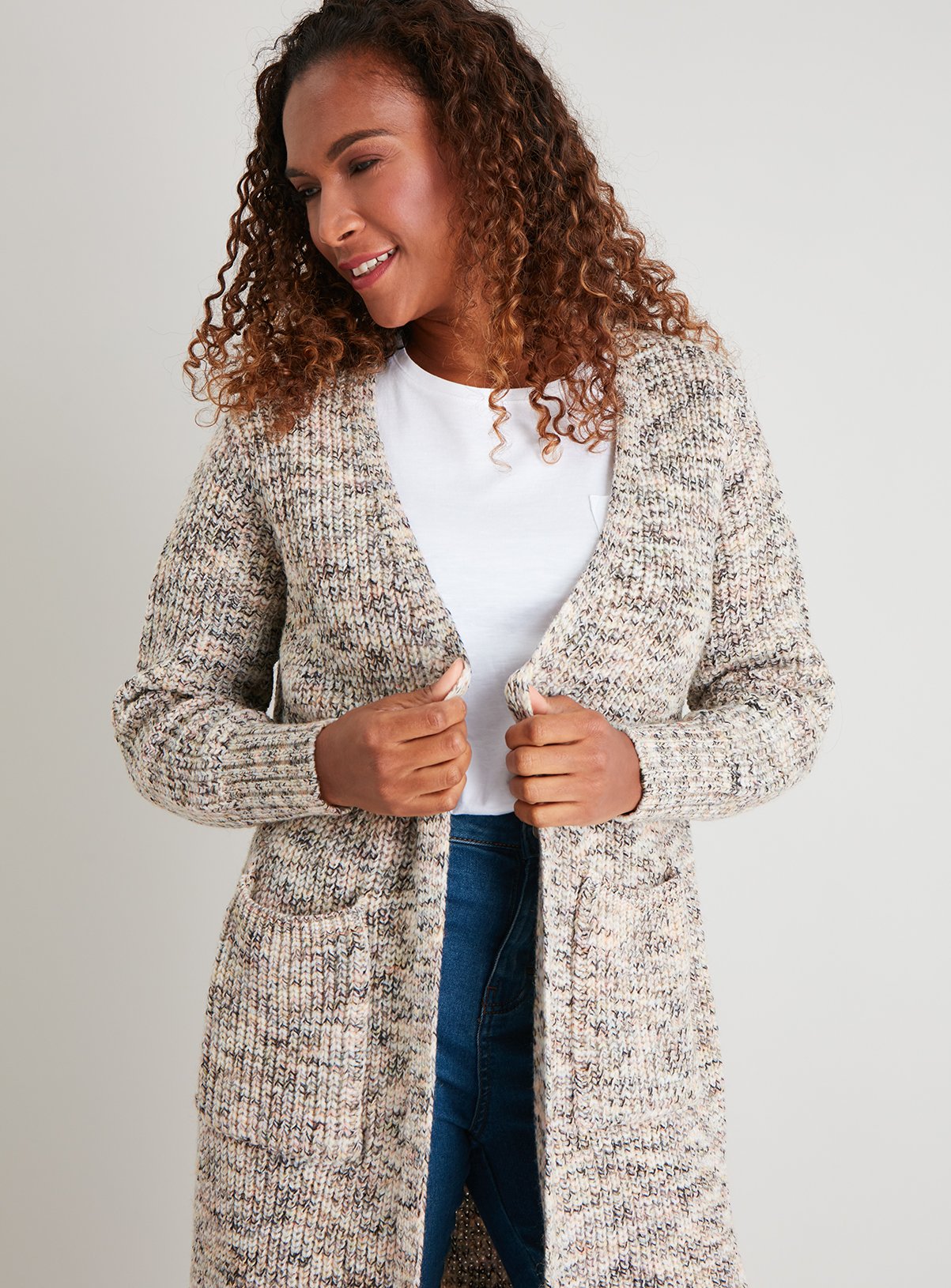 maxi wool cardigan