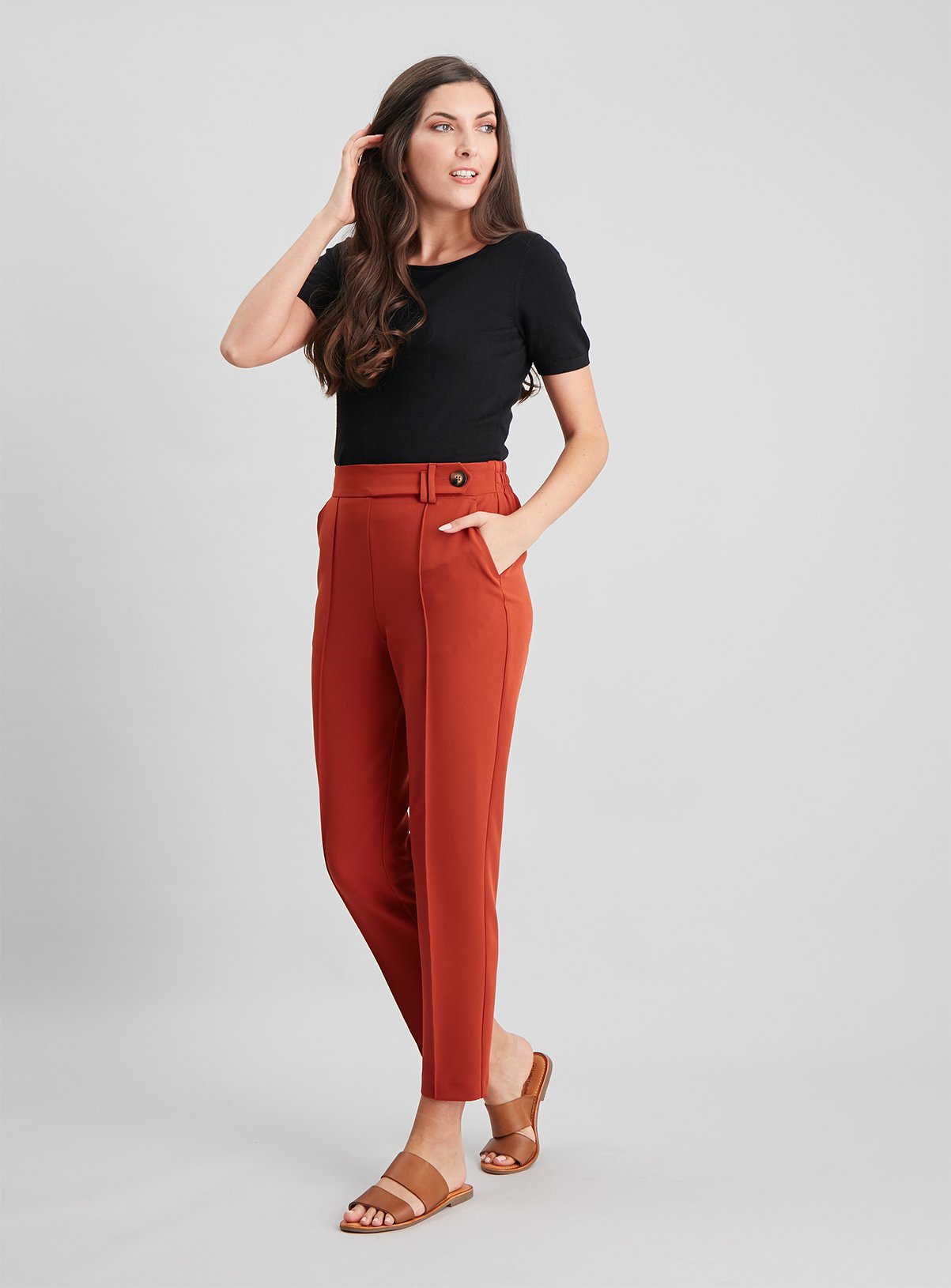 Rust Tapered Leg Trousers Review