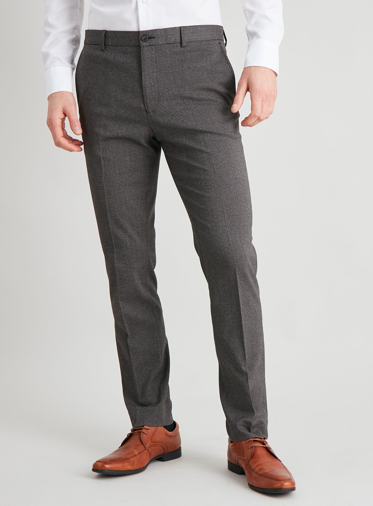 black formal skinny trousers