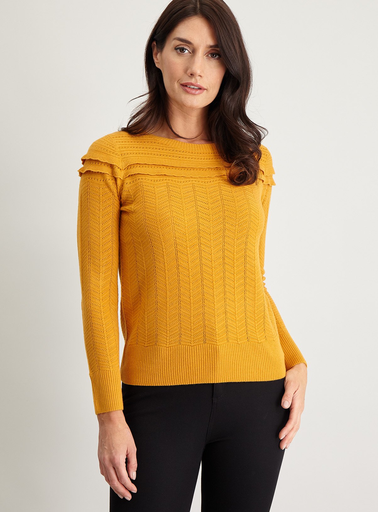 Yellow Soft Touch Pointelle Jumper Review