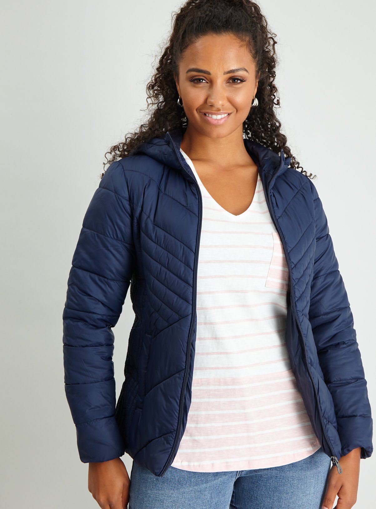 Navy Hooded Packaway Jacket Review