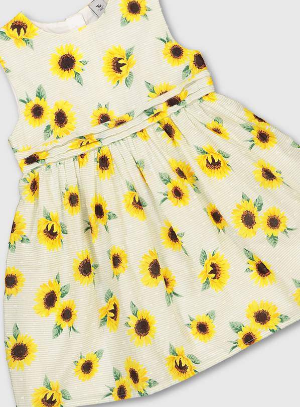 NEW Size 2-3 Years Toddler Girls Dress 100% Cotton Sunflower Girls Dress 