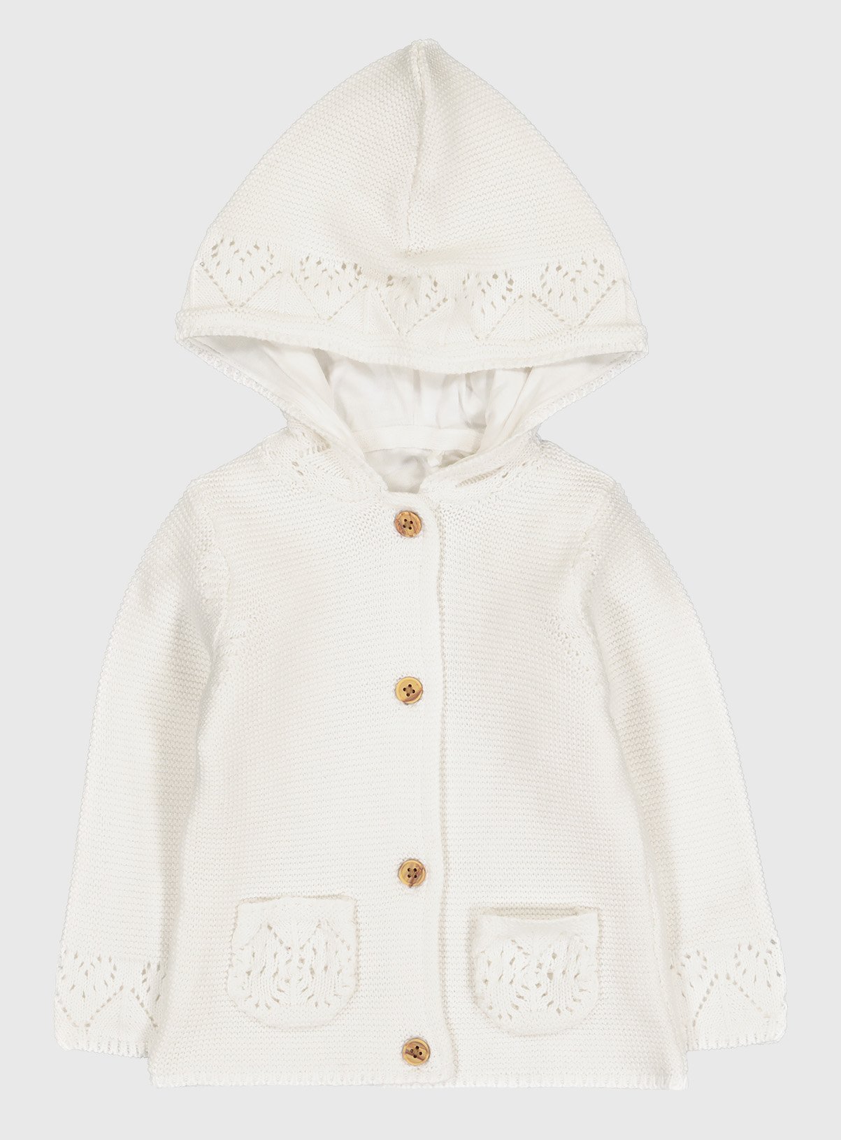 cream hooded cardigan