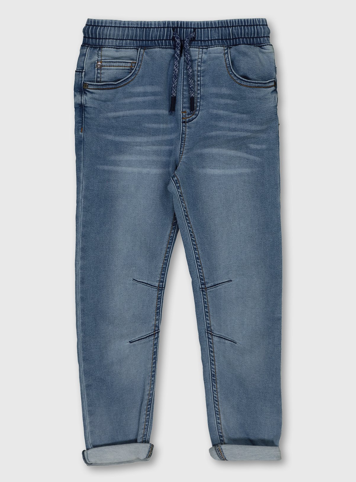 trendy light wash jeans
