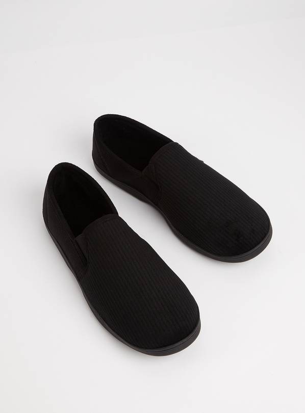 Black Full Slippers With Arch Support - 10