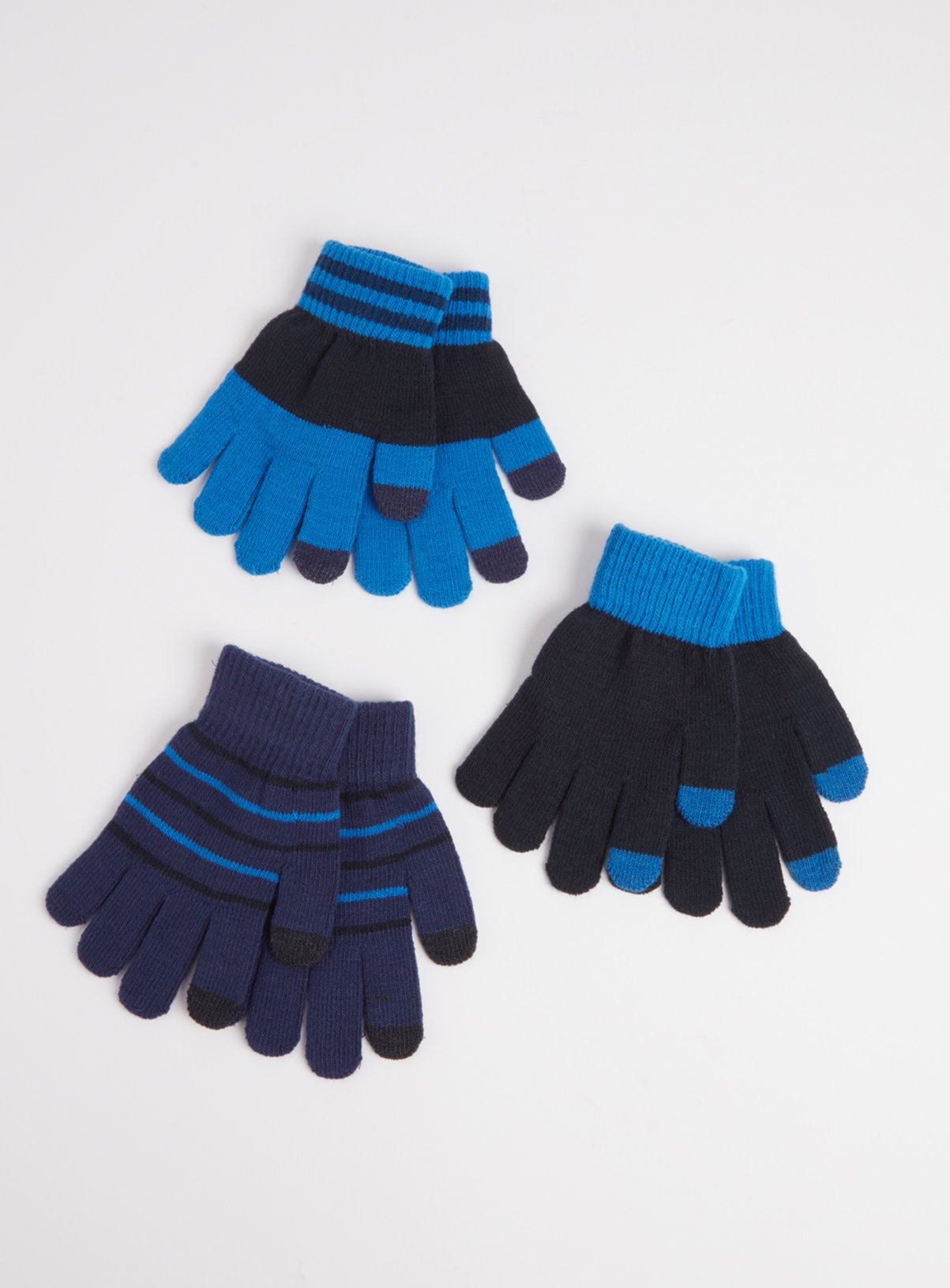 Blue Stripe Touchscreen Gloves 3 Pack Review