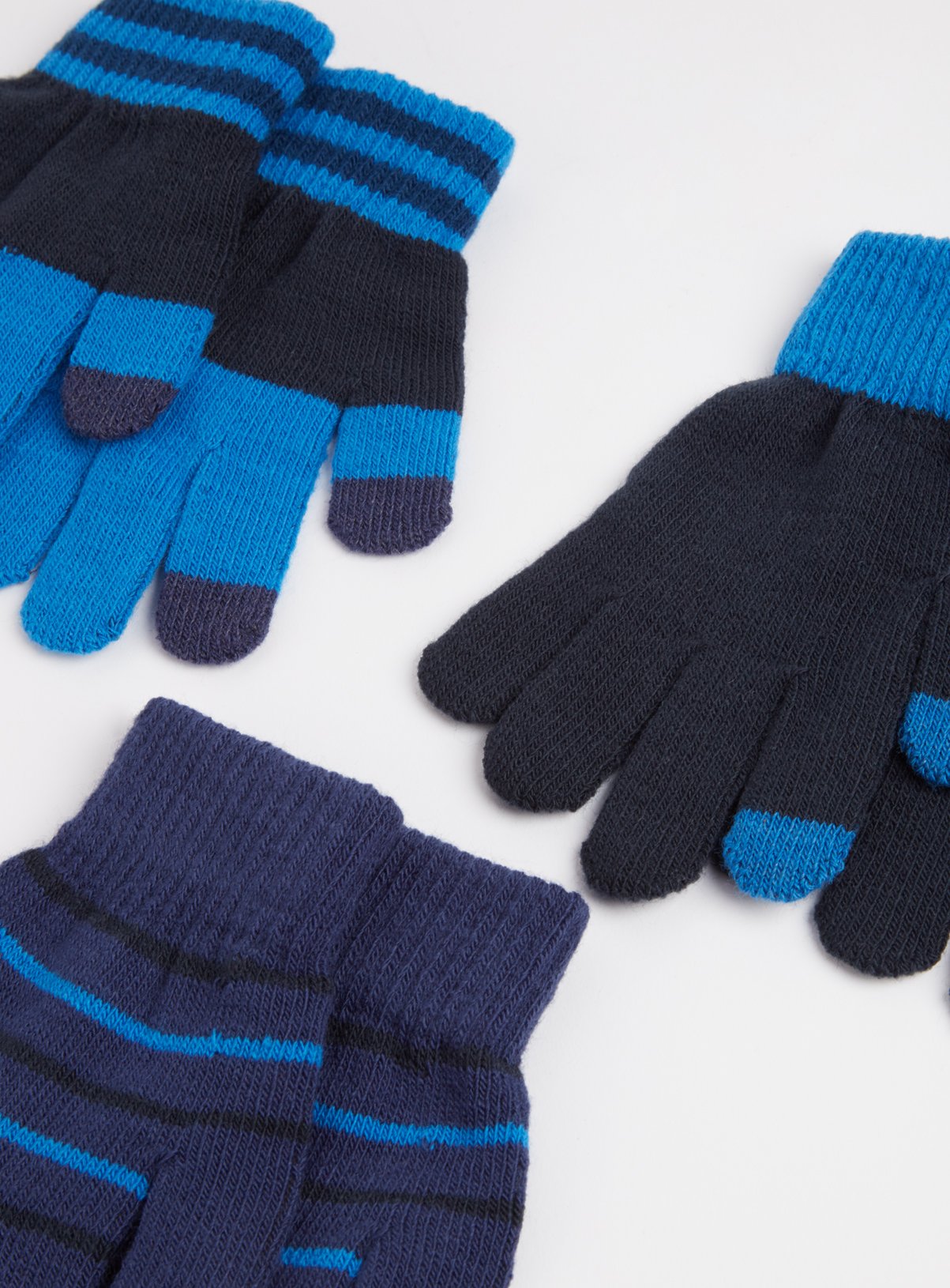 Blue Stripe Touchscreen Gloves 3 Pack Review