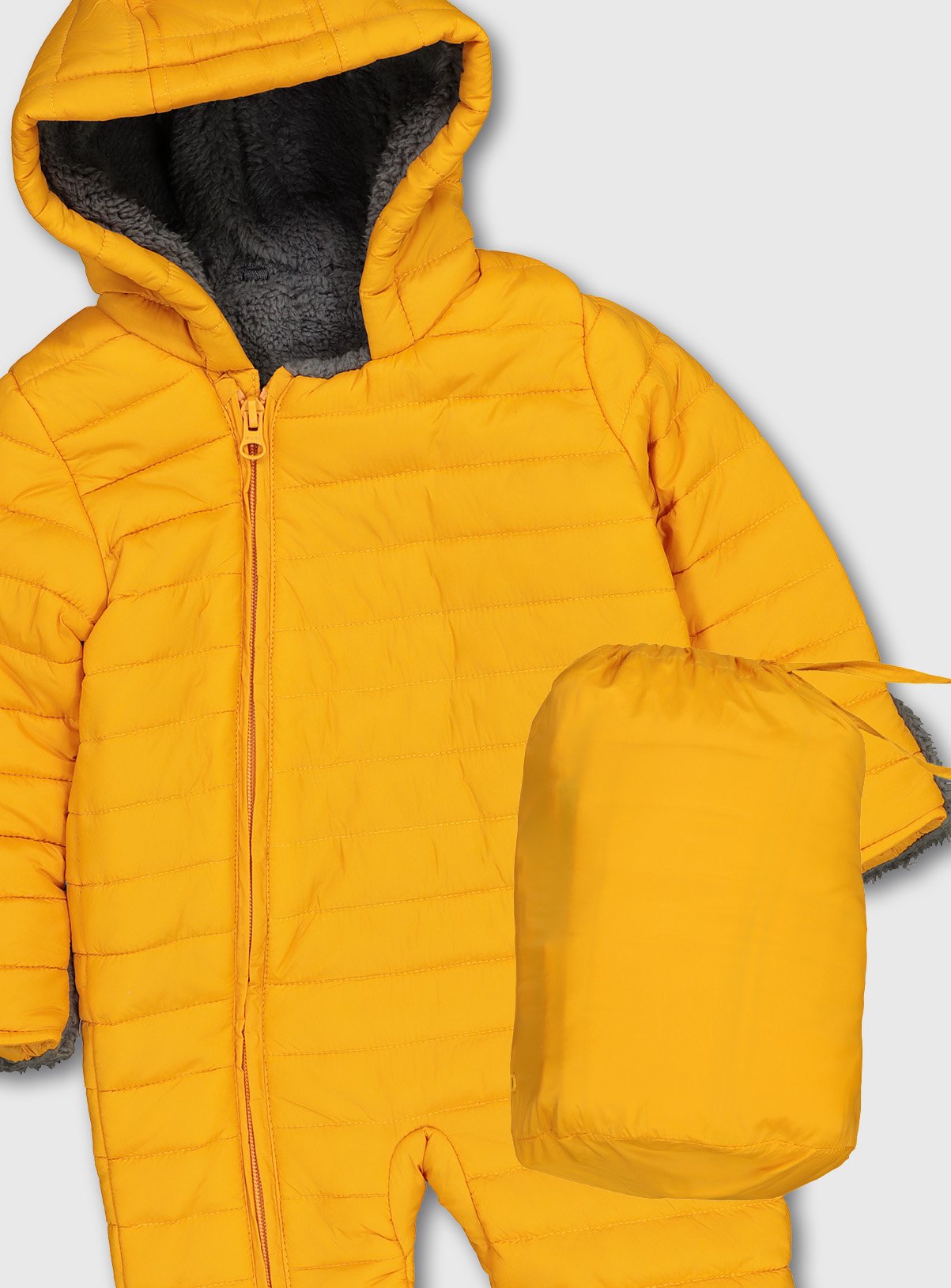 Yellow Fleece Lined Packaway Snowsuit Review